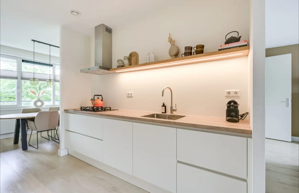 Keukenplank met verlichting