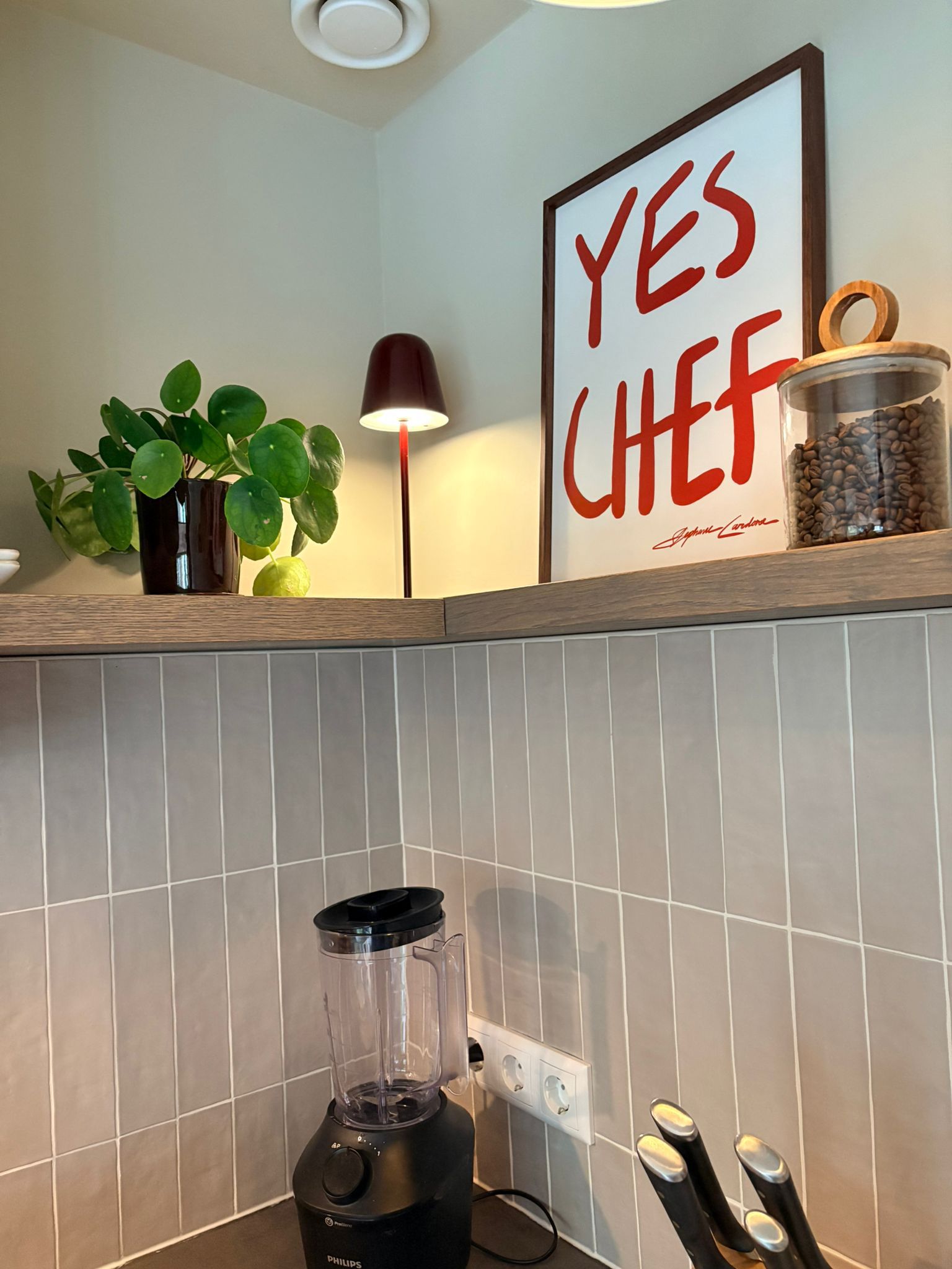 Zwevende planken hoek eiken slate grey