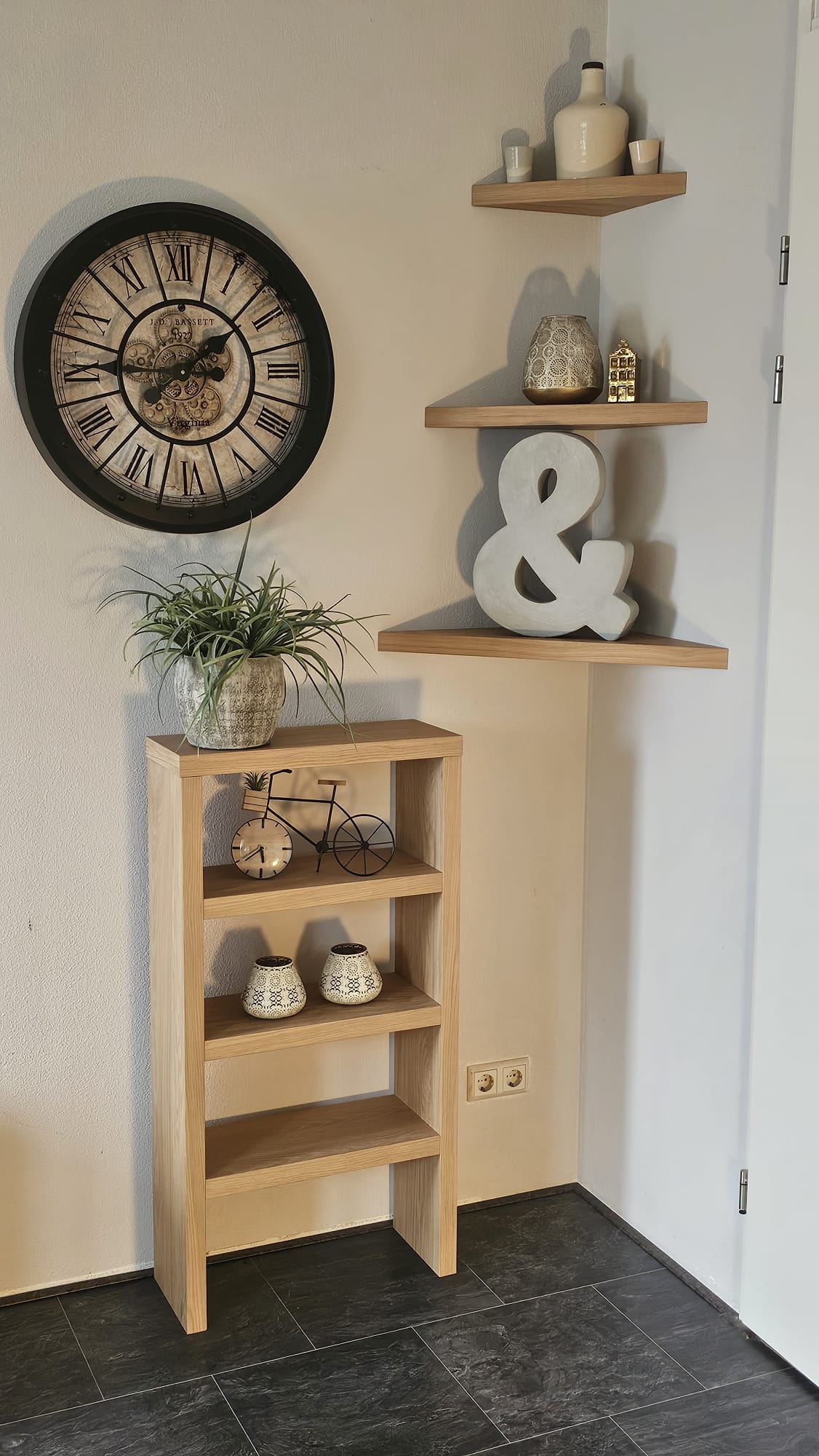 Vakkenkast en hoekplanken naturel eiken