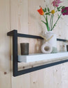 Houten plank metalen frame